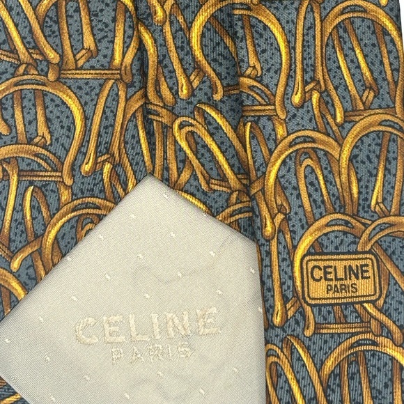 Celine Paris Monogram Paisley Baroque Tie - Picture 4 of 4